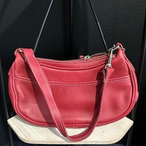 Coach bag, leather, red
